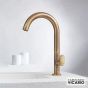 Μπαταρία Νιπτήρα Υψηλή με Βαλβίδα Clic-Clac Slim Vicario Antique Brass 500041-221