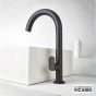 Μπαταρία Νιπτήρα Υψηλή με Βαλβίδα Clic-Clac Slim Vicario Black Matt 500041-400