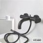 Μπαταρία  Λουτρού Κομπλέ  Μαύρο Ματ Armando Vicario Slim Black Matt 500100-400
