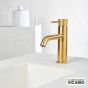 Μπαταρία Νιπτήρα με Βαλβίδα Clic-Clac Industrial Vicario Brushed Gold 512010-201
