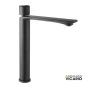 Μπαταρία Νιπτήρα Υψηλή με Βαλβίδα Clic-Clac Halo Vicario Black Matt 515041-400