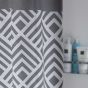 Angoli 180x200 grey κουρτίνα μπάνιου υφασμάτινη Sealskin  233561312