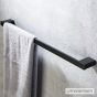 Πετσετοκρεμάστρα Σταθερή Μονή 60εκ. Langberger Black Matt 21123-01A-400
