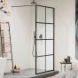 Orabella Windows Black matt 100 cm - Καμπίνα ελεύθερης τοποθέτησης με βραχίονα στήριξης τοίχου 30465