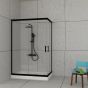Orabella Stardust Easy Fix H200 Black matt 80X150 - Καμπίνα αντιστρέψιμη, ασύμμετρη 30664
