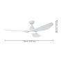 Ανεμιστήρας Οροφής Ø132x28,5cm 30w DC 5 Ταχύτητες, Timer,Led 19w 3000-4000-6000K Summer-Winter mode, Λευκό Eglo Portsea 35112