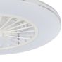 Ανεμιστήρας Οροφής Ø55xH20cm Led 3x12,6w 4500lm Tunable 2700-6500K 220-240V,50Hz  Λευκός-Ασημί Eglo Lovisca 35142
