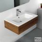 Νιπτήρας Πορσελάνης Flat 71,5x46,5 (1 οπή) Bianco Ceramica White 36070-300
