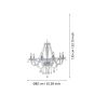 Πολυέλαιος Οκτάφωτος 82xH130cm 8xE14 Χρώμιο -Διάφανο Eglo Basilano 39101
