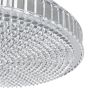 Φωτιστικό Πλαφόν Οροφής Ø41xH11cm Led 23,5 watt 3500lm Neutral Dimmable Χρωμέ-Διάφανα Κρύσταλλα Eglo Balparda 39746