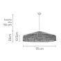 InLight Κρεμαστό φωτιστικό καφέ από σχοινί 1XE27 D:70cm 4029-Α