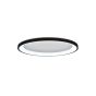 Πλαφονιέρα οροφής LED 28W 3CCT από μαύρο μέταλλο και ακρυλικό D:60x5cm 42044-B-Black