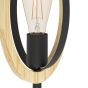 Φωτιστικό Επιτραπέζιο Μονόφωτο Ø155xL190xH375mm 1xE27 Μέταλλο Μαύρο-Ξύλο Eglo Basildon 43464