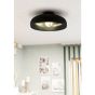 Eglo Mogano Μοντέρνα Μεταλλική Πλαφονιέρα Οροφής με Ντουί E27 σε Μαύρο χρώμα 40cm 43637