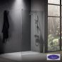 Διαχωριστικό κρύσταλλο ντουζιέρας IWIS Walk-in 120 ρυθμιζόμενo από 117 έως 119εκ., Devon Clean Glass Chrome IW120C-100