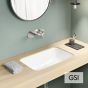 Νιπτήρας Πορσελάνης Pura Υποκαθήμενος50x35 GSI White 7247-300