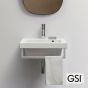 Νιπτήρας Πορσελάνης Norm 42x34 (1 οπή) GSI White 8685-300