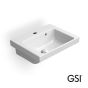Νιπτήρας Πορσελάνης Norm 42x34 (1 οπή) GSI White 8685-300