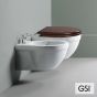 Λεκάνη Κρεμαστή CLASSIC με Απλό κάλυμμα MS87 Ξύλο, GSI White 871200W-300