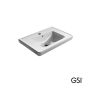 Νιπτήρας Πορσελάνης Classic 75x50 (1 οπή+2 προχ.) GSI White 8787-300