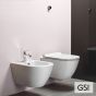 Λεκάνη Κρεμαστή Pura/50 Swirlflush με κάλυμμα MS86SC Super Slim Soft Close, GSI White 881600SC-300