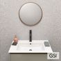 Νιπτήρας Πορσελάνης Pura 82x46 (1 οπή+2 προχ.) GSI White 8885-300