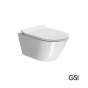 Λεκάνη Κρεμαστή Kube-X/50 Swirlflush με κάλυμμα Super Slim Soft Close MS86SC, GSI White 941600SC-300