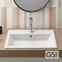 Νιπτήρας Πορσελάνης Kube-X 58x40 (1 οπή) GSI White 9433-300