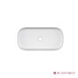 Νιπτήρας Πορσελάνης Glam 76x39 Scarabeo White 1803-300