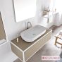Νιπτήρας Πορσελάνης Glam 76x39 Scarabeo White 1803-300