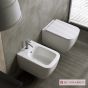 Λεκάνη Κρεμαστή TEOREMA/52 Clean-Flush με κάλυμμα Slim Soft Close, Scarabeo Pearl (White Matt) 512600SC-301