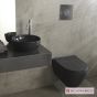 Λεκάνη Κρεμαστή MOON/50,5 Clean-Flush με κάλυμμα Slim Soft Close, Scarabeo (Black Matt) 552000SC-401