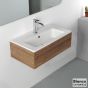 Νιπτήρας Πορσελάνης 60x36 (1 οπή) Bianco Ceramica White 37060-300