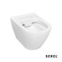 Λεκάνη Κρεμαστή SMART56/52 Rimless με κάλυμμα Slim Soft Close 9001SC, Serel White SM5600SC-300