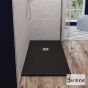 Ντουζιέρα Cast Marble (Χυτό μάρμαρο) με Βαλβίδα Slate 160 x 80 Sirene Black Matt S16080-401