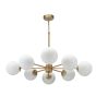 InLight Κρεμαστό φωτιστικό από χρυσό ματ μέταλλο και λευκή οπαλίνα 8XG9 D:75cm 5316-8