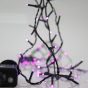 XMAS ΛΑΜΠΑΚΙ ΣΕΙΡΑ 240 LED 3mm 31V ΜΕΤΑΣΧΗΜΑΤΙΣΤΗ ΜΕ 8 ΠΡΟΓΡΑΜΜΑΤΑ & ΜΝΗΜΗ ΠΡΑΣΙΝΟ PVC ΚΑΛΩΔΙΟ ΜΩΒ LED ΑΝΑ 5cm ΠΑΡΟΧΗ 3m ΙΡ44 Eurolamp 600-13297