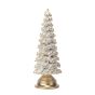 ΔΕΝΤΡΟ ΛΕΥΚΟ ΜΕ ΧΡΥΣΟ GLITTER ΠΟΛΥΡΕΖΙΝ 10.5x10.5x29.5cm Eurolamp 600-48651