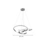 Κρεμαστό Φωτιστικό Χρώμιο D:45cm LED 40w 5800lm 3CCT by switch on base Inlight 6092-B-Chrome