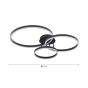 Φωτιστικό οροφής LED 75W 3CCT by switch on base D:80cm 6094-A-Black