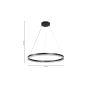 InLight Κρεμαστό φωτιστικό LED 45W 3CCT by switch on base D:60cm 6095-C-Black
