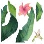 Tropical Flowers αυτοκόλλητα βινυλίου για τζάμι Ango 64017
