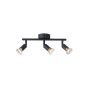 ΣΠΟΤ ΚΙΝΗΤΟ ΜΕΤΑΛΛΟ 3ΦΩΤΟ 3XGU10 Max 7W 300X80X125mm ΜΑΥΡΟ ARTE ILLUMINA VORRAS Eurolamp 145-25237