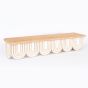 ΡΑΦΙ ΞΥΛΙΝΟ NATURAL - ΛΕΥΚΟ 60x13x12cm Eurolamp 750-30016