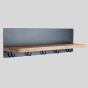 ΡΑΦΙ ΤΟΙΧΟΥ ΜΕΤΑΛΛΙΚΟ ΜΑΥΡΟ 60x11x15cm Eurolamp 750-31532