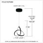 SE LED 25  MIRABELLA BLACK PENDANT 22W  3CCT WITH MEMORY 2 YEARS WARRANTY Ζ4 HOMELIGHTING 77-50494