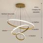 SE LED 60 DAMITA GOLD PENDANT 60x40x20cm 57W 3CCT WITH MEMORY IP20 2 YEARS WARRANTY A2 HOMELIGHTING 77-50604