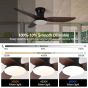 SE LED F100 WINDY BLACK-BROWN FAN 30W SMART WITH CONTROL 100x100x50cm 3000k-6500k 85-265V 2 Y HOMELIGHTING 77-50632