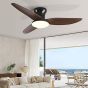 SE LED F100 WINDY BLACK-BROWN FAN 30W SMART WITH CONTROL 100x100x50cm 3000k-6500k 85-265V 2 Y HOMELIGHTING 77-50632