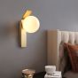 SE21-GM-15 KELIA WALL LAMP BRASS AND OPAL E14 12x15x22cm IP20 220V 2 YEARS WARRANTY Ε2 HOMELIGHTING 77-50647